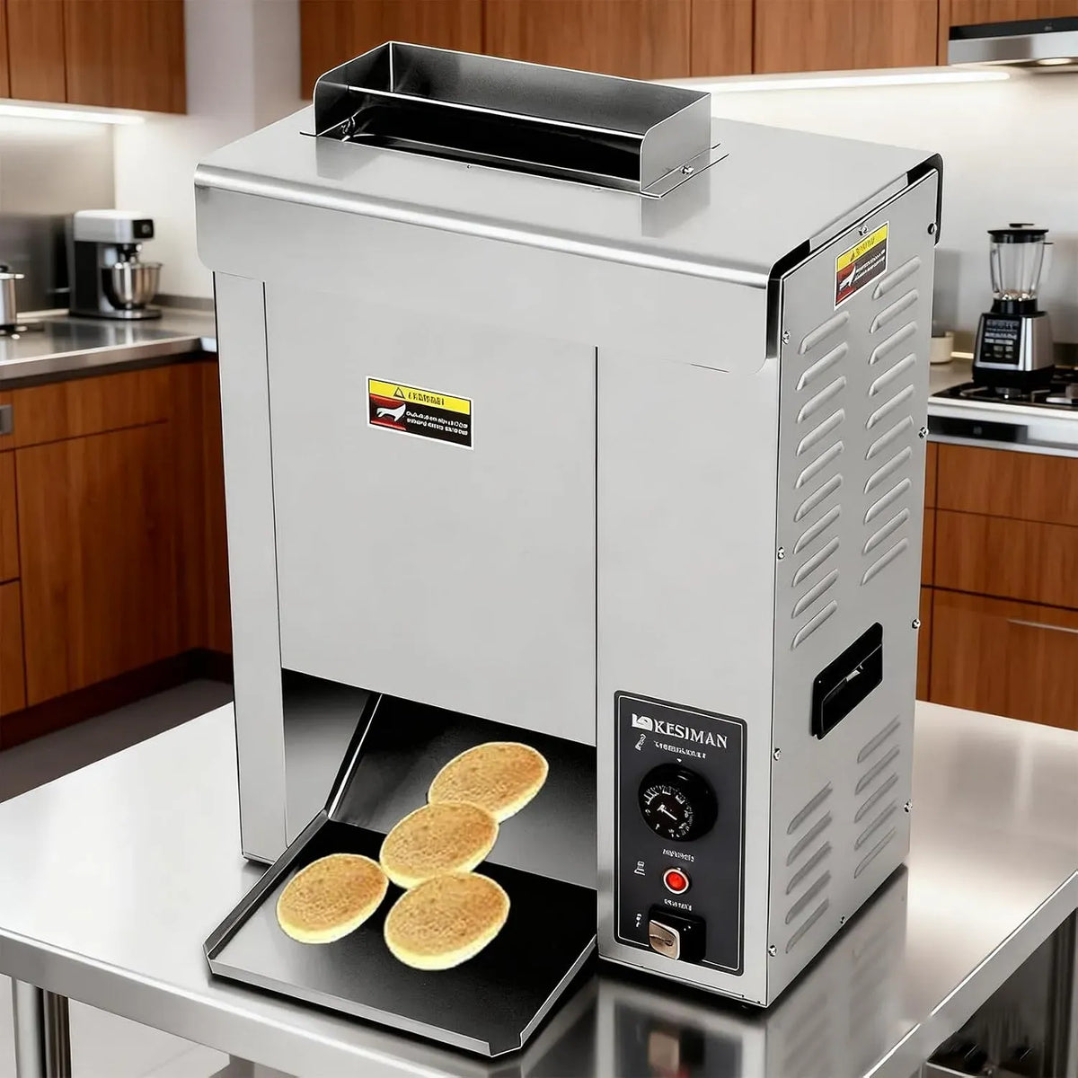 Toaster, 50 bis 300 °C, 2 Temperaturzonen, Silber