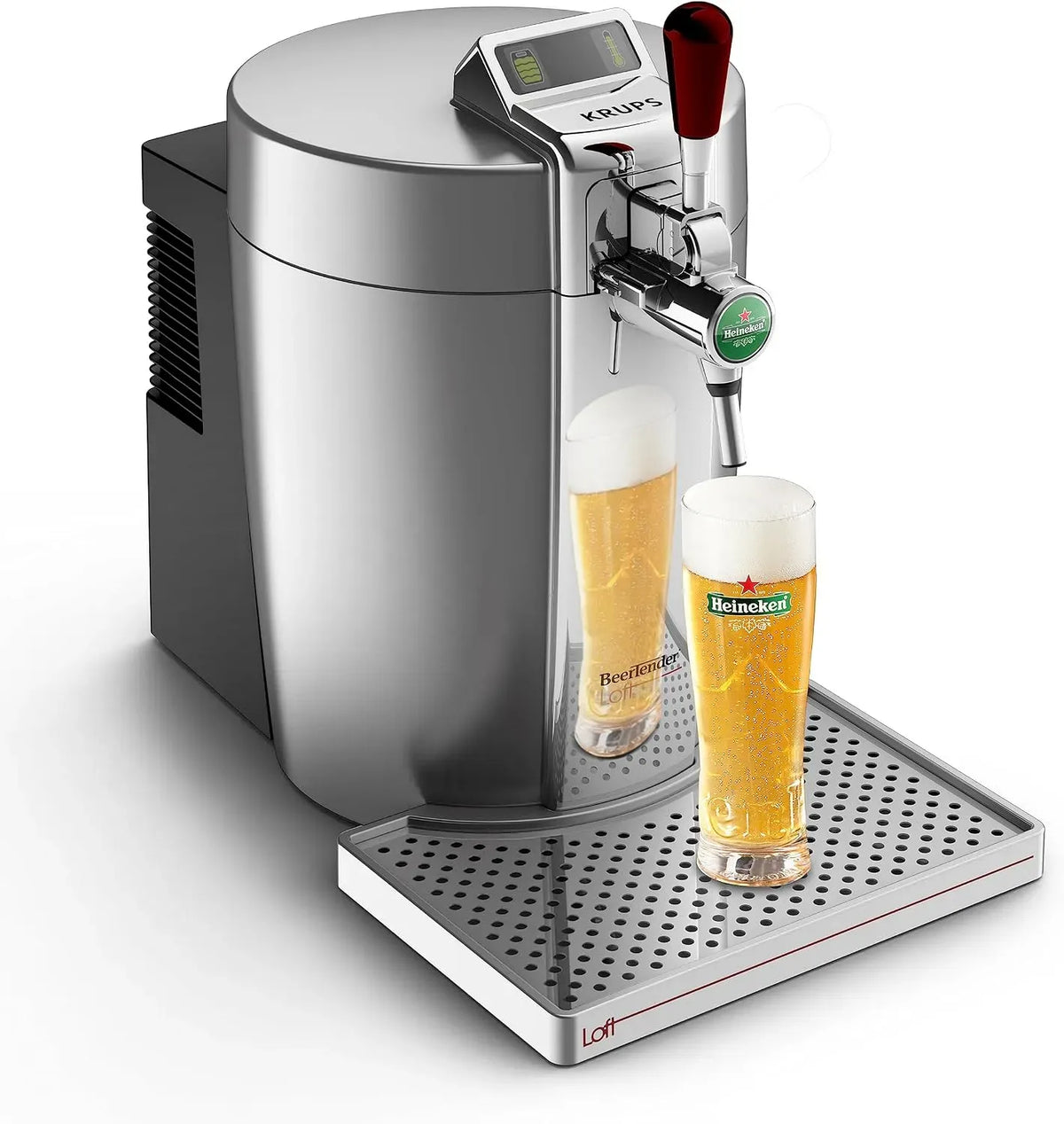 Krups VB700E00 Bierzapfgerät, Silber, Beertender Loft Edition Bierzapfgerät