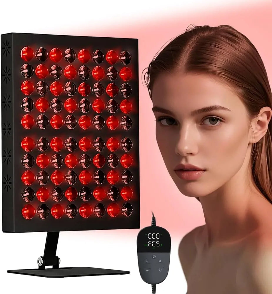 80LEDs 850nm Infrarotlampe, Therapiegerät, Wärmelampe, 50 W, 660nm, Boost, Timer, Wärmefunktion, für Gesicht, Rotlichtlampe