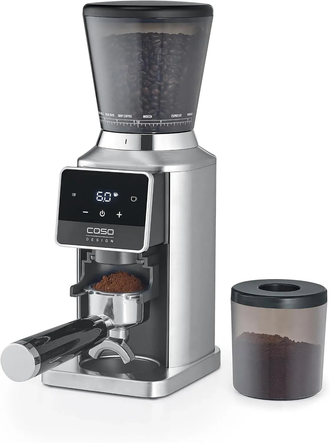 Caso Kaffeemühle, Kaffeebohnenmühle, Edelstahl